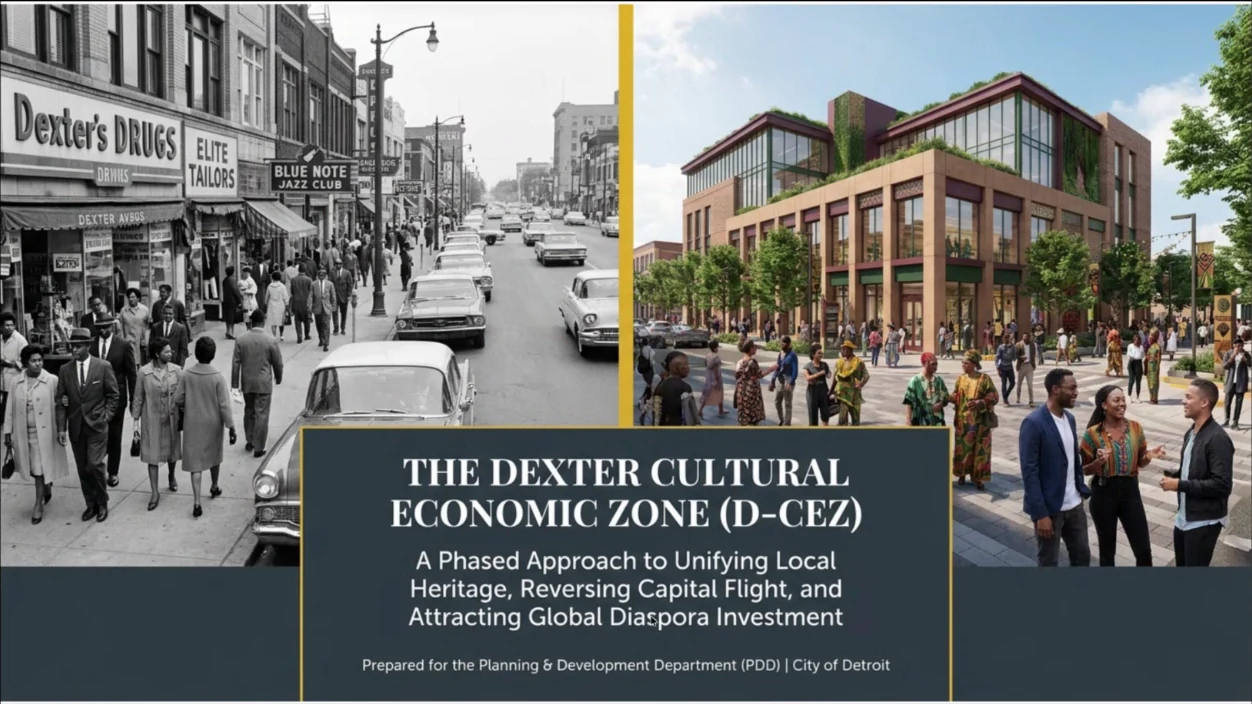 Title slide for the proposed Dexter Cultural Economic Zone
